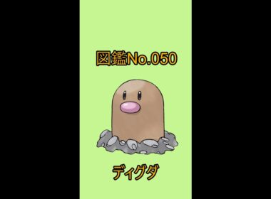 【ポケットモンスター】ポケモン図鑑じっくり解析シリーズ！ーNo.050ディグダー#Shorts