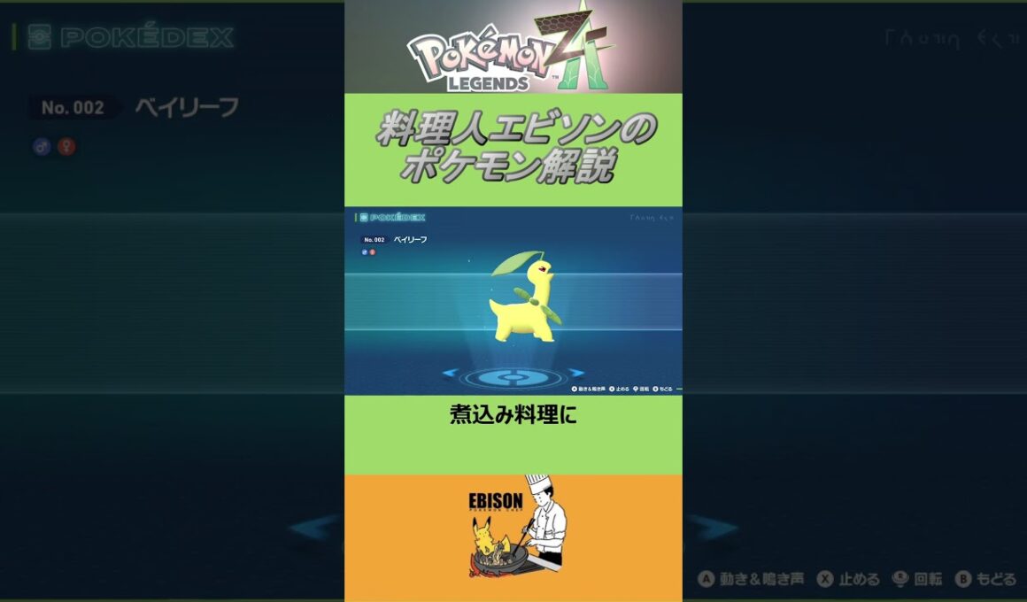 エビソンのポケモン解説185　#ポケモン #ポケモンza　#レジェンズ  #ベイリーフ