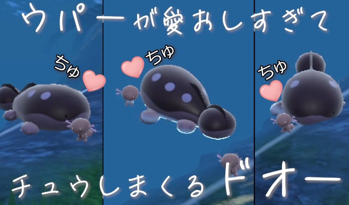 ウパーが愛おしすぎてチュウしまくるドオーが可愛い【ポケモンSV】
