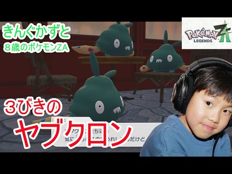 ポケットモンスターZAレジェンズ　８歳３匹のヤブクロンを連れて歩く　カフェのお客さんはヤブクロン　　８歳のポケットモンスターZ-A　スイッチ２　 ⁨@kingkazuto⁩