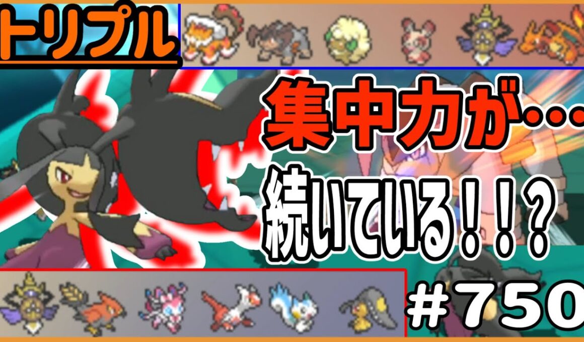 メガクチートの集中力が２ターン続いている…！？【トリプルバトル　#750】