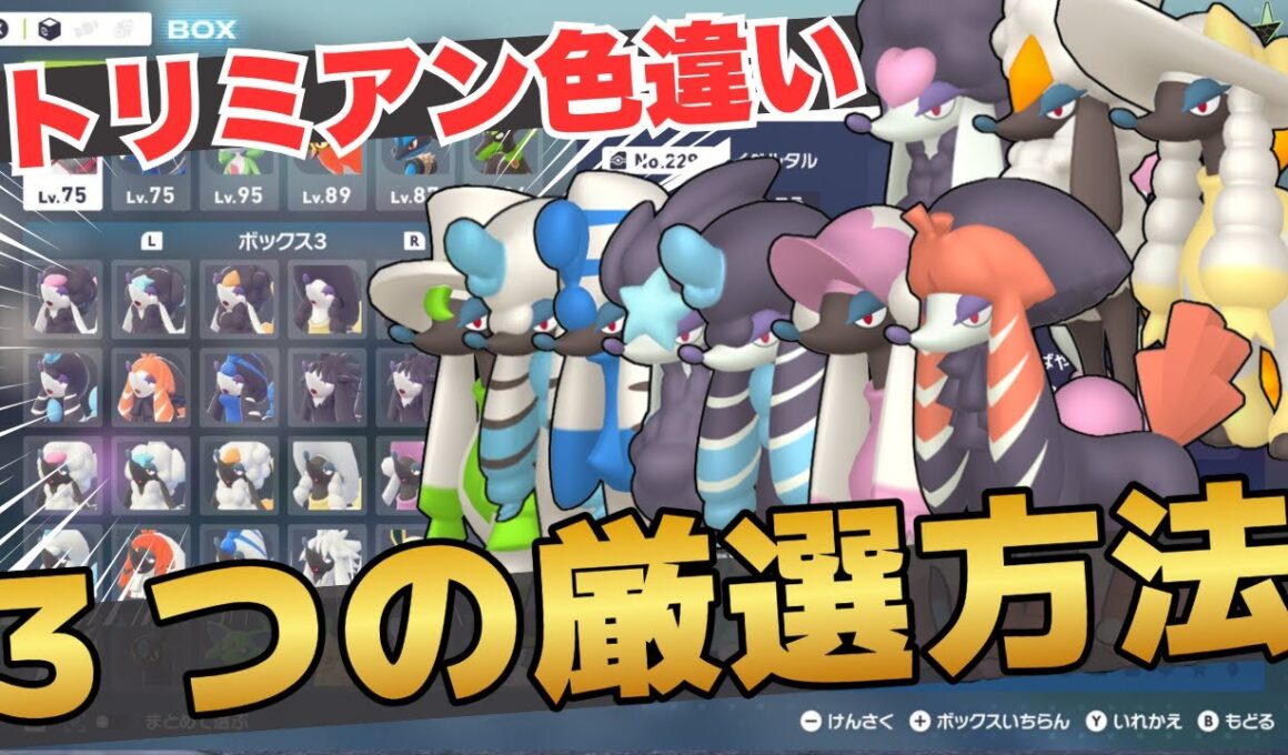 【ポケモンZA】トリミアンの色違い厳選方法を全部試して最高率を探りながら全カット制覇したい【シャトルラン·ベンチ放置·ファストトラベル】