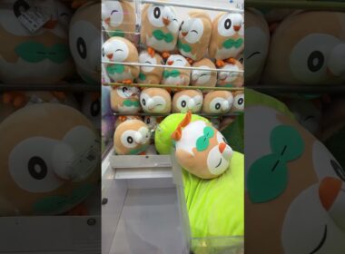 タグを狙え！確率無視でモクローゲット！　#ポケモン #ufoキャッチャー  #モクロー