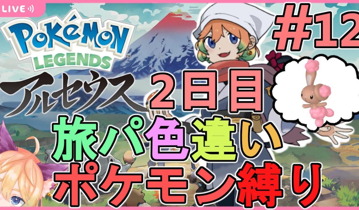 【ポケモンレジェンズアルセウス】ミミロル色違い2日目！旅パ色違い縛り！ポケモン色違い探し#12