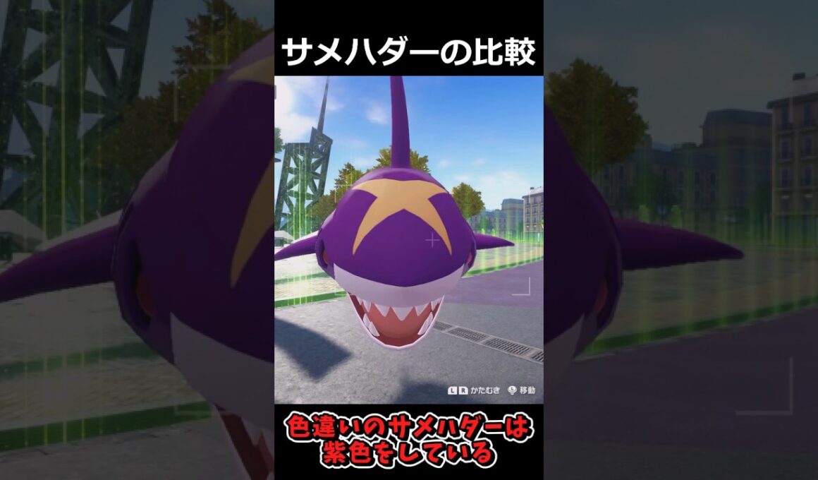 サメハダーを比較してみた結果 #ポケモンレジェンズZA  #shorts #switch2