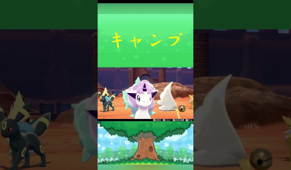 ポケモン ポニータ ガラルのすがた キャンプ ポケリフレ ポケパルレ #ポケモン #Pokemon  #nintendoswitch  #ポケモンsv #キャンプ  #ピクニック #ポケモン剣盾