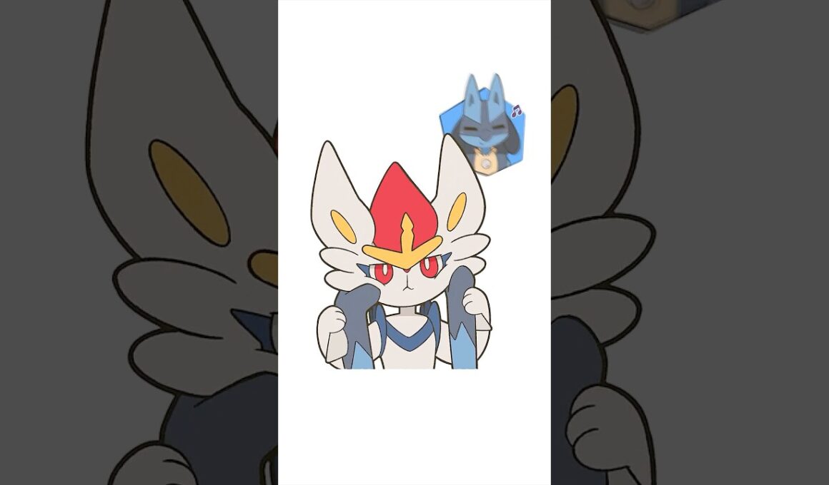 Be gentle, please… 🐰✨✨  #Cinderace #Lucario #Pokémon