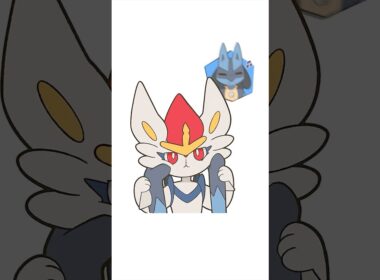 Be gentle, please… 🐰✨✨  #Cinderace #Lucario #Pokémon