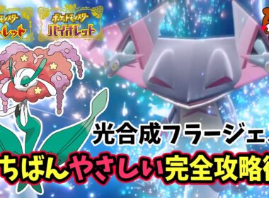 【ポケモンSV】簡単ソロ攻略！最強ドラパルトレイド対策ポケモンは光合成フラージェスで勝てる立ち回り！捕獲場所から努力値・育成方法を解説！ポケモンスカーレットバイオレット