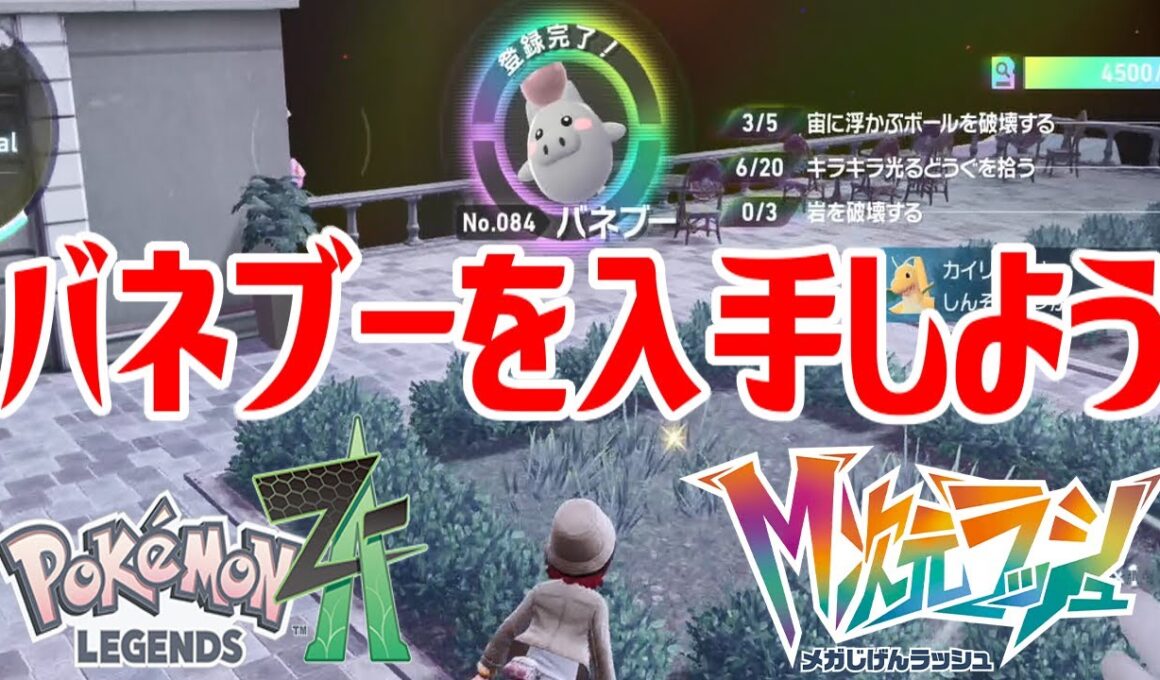 【ポケモンZ-A】バネブーを入手しよう【Pokémon LEGENDS Z-A M次元ラッシュ】