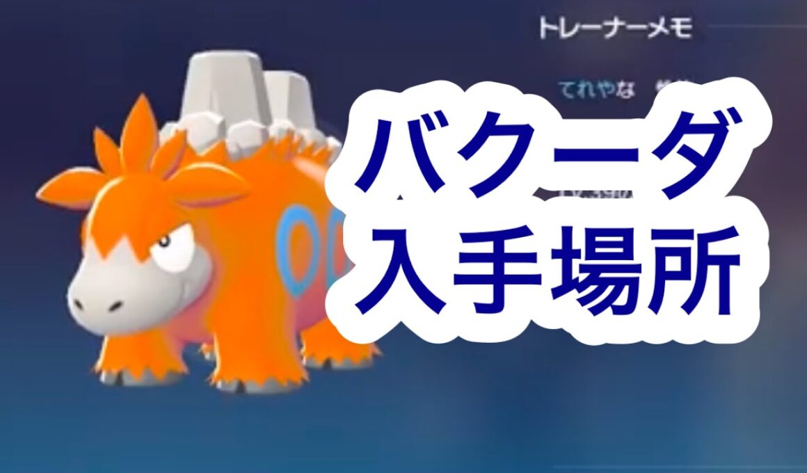 【ポケモンZA】バクーダ入手場所