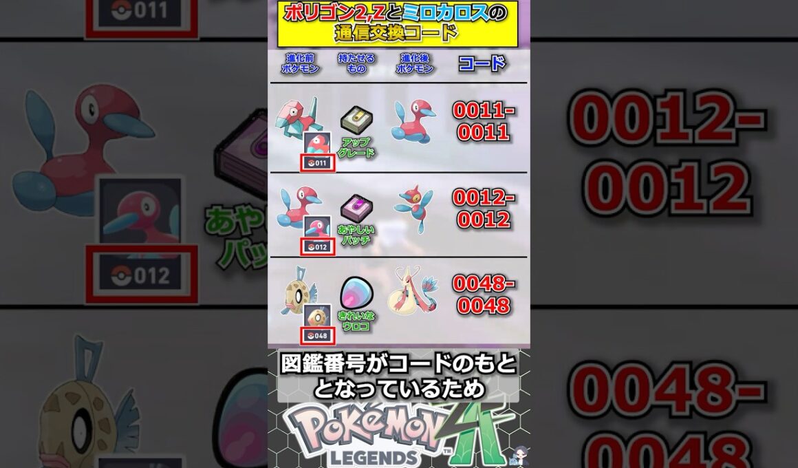 【速報】ポリゴンZとミロカロスの通信交換コード【ポケモンレジェンズZA】 #shorts  #ポケモン #ポケモンレジェンズZA
