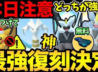 絶対に注意して！ついに合体キュレム復刻決定！エナジーも入手可能！今日は今日でレシラムレイドアワー！【 ポケモンGO 】【 GOバトルリーグ 】【 GBL 】【  】