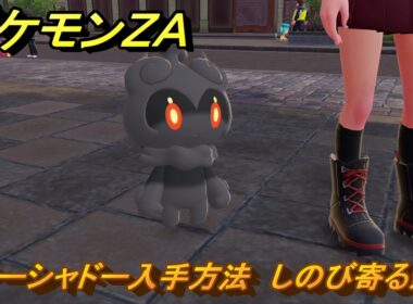ポケモンＺＡ　マーシャドー入手方法　しのび寄る影　サイドミッション１９２　＃８３４　【DLC「M次元ラッシュ」】