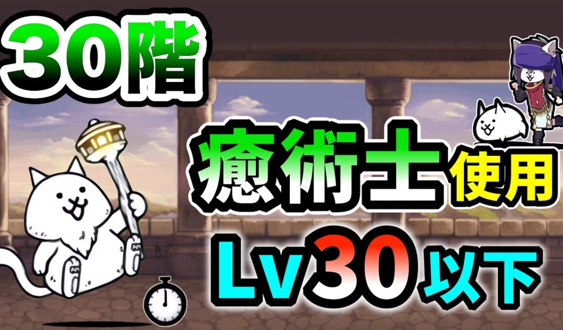 風雲にゃんこ塔30階　レベル30以下　ジュゴン戦法で攻略【にゃんこ大戦争】