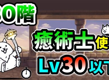 風雲にゃんこ塔30階　レベル30以下　ジュゴン戦法で攻略【にゃんこ大戦争】