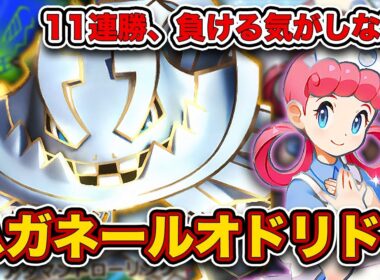 【ポケポケ】伝家の宝刀”ピチュドリ出張”で環境入りか!?開幕11連勝の最強メガハガネールオドリドリを徹底解説します。