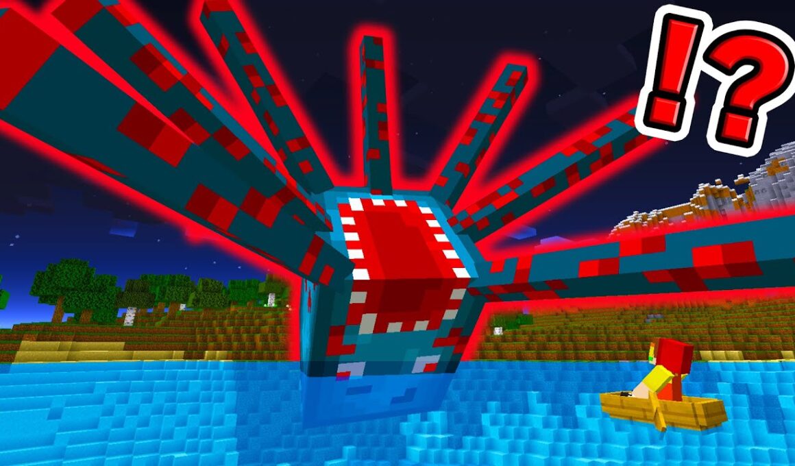 超巨大イカの都市伝説が本当か検証してみた！【まいくら・マインクラフト】