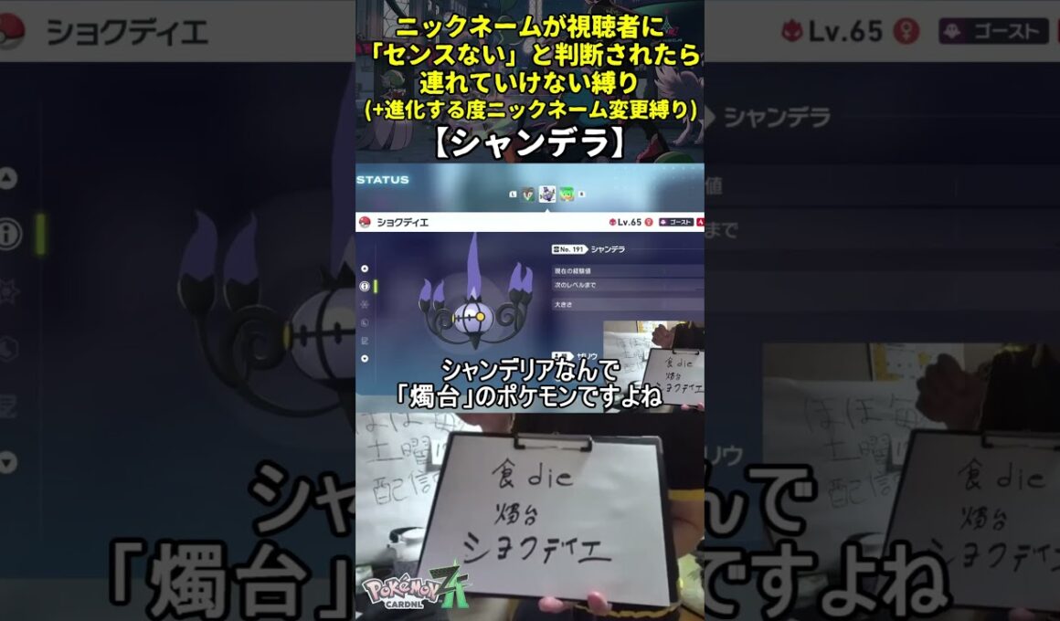 【ポケモンZA】ハイセンスニックネーム縛り命名集(シャンデラ)