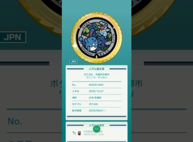 【Pokémon Home】 京都府京都市 ワニノコ マリルリ  メダルGET✨