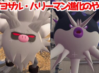 【ポケモンZA】ヒスイハリーセン ハリーマン オコリザル コノヨザル  出現場所  進化方法  攻略 【M次元ラッシュ】【Pokémon LEGENDS ジガルデ ポケモン レジェンズ ジガルデ】