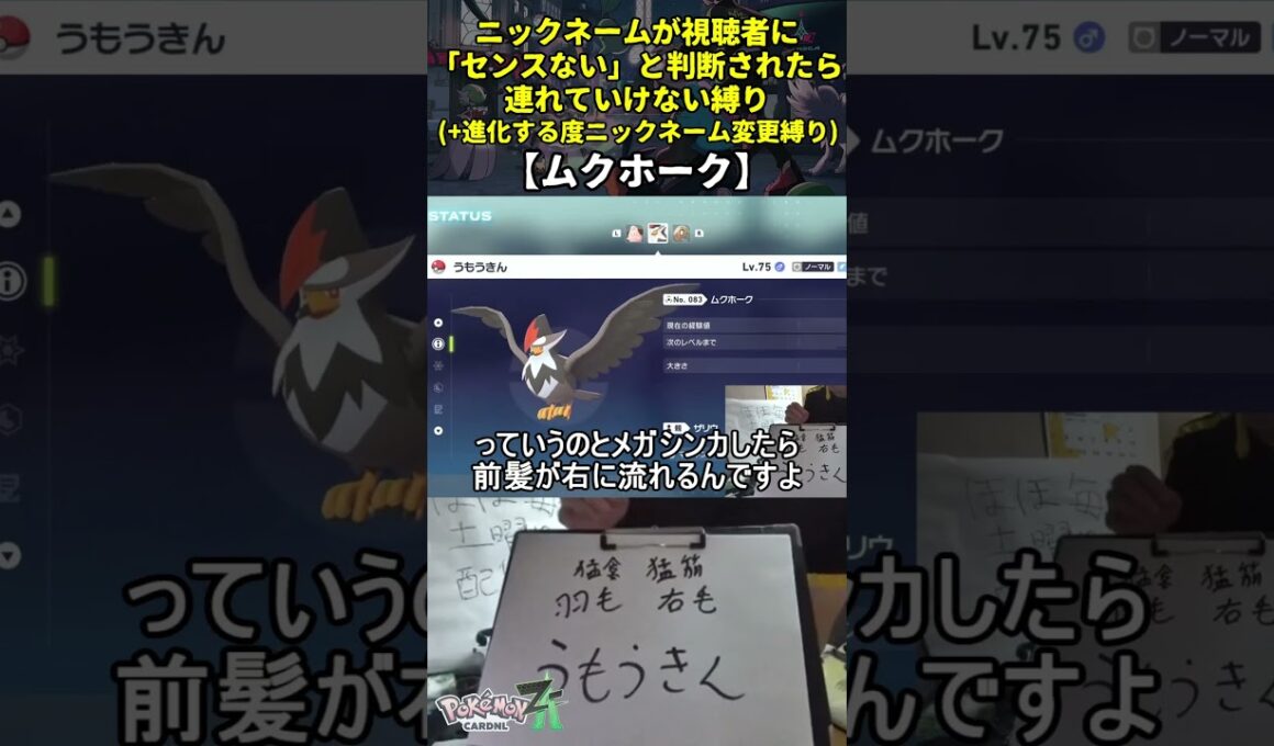 【ポケモンZA】ハイセンスニックネーム縛り命名集(ムクホーク)