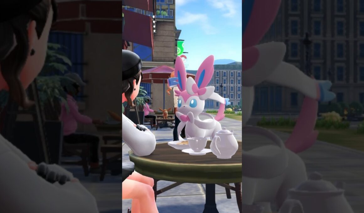 驚くニンフィアかわいい #ポケモンza #pokemonza