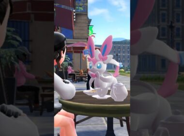 驚くニンフィアかわいい #ポケモンza #pokemonza