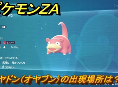 ポケモンＺＡ　ヤドン（オヤブン）の出現場所は？図鑑１３７　＃６１３　【Pokémon LEGENDS Z-A】