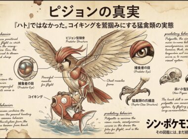 【0017｜ピジョン】ピジョンの正体は「ハト」ではなかった。解剖学が暴く、コイキングを鷲掴みにする猛禽類の実態