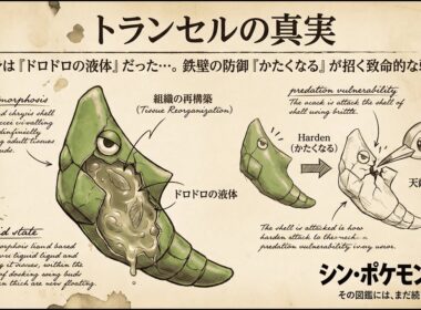 【0011｜トランセル】トランセルの中身は「ドロドロの液体」だった…。鉄壁の防御「かたくなる」が招く致命的な弱点とは？