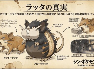 【0020｜ラッタ】なぜアローララッタは太ったのか？夜行性への進化と「あついしぼう」の熱力学的メリット