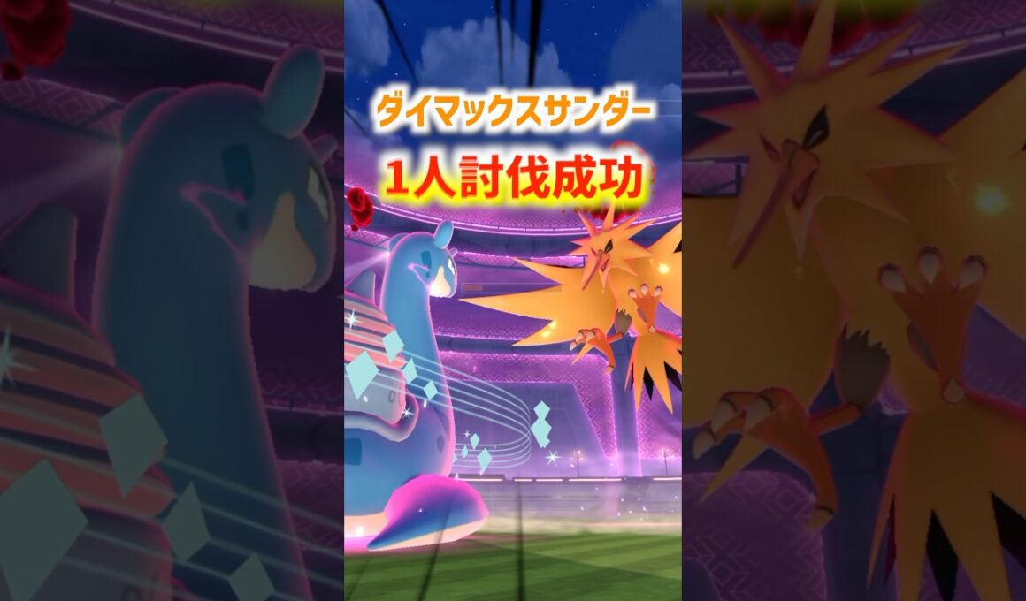 ダイマックスサンダー1人討伐成功！ #ポケモンgo