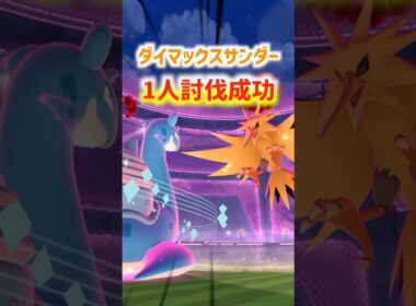 ダイマックスサンダー1人討伐成功！ #ポケモンgo