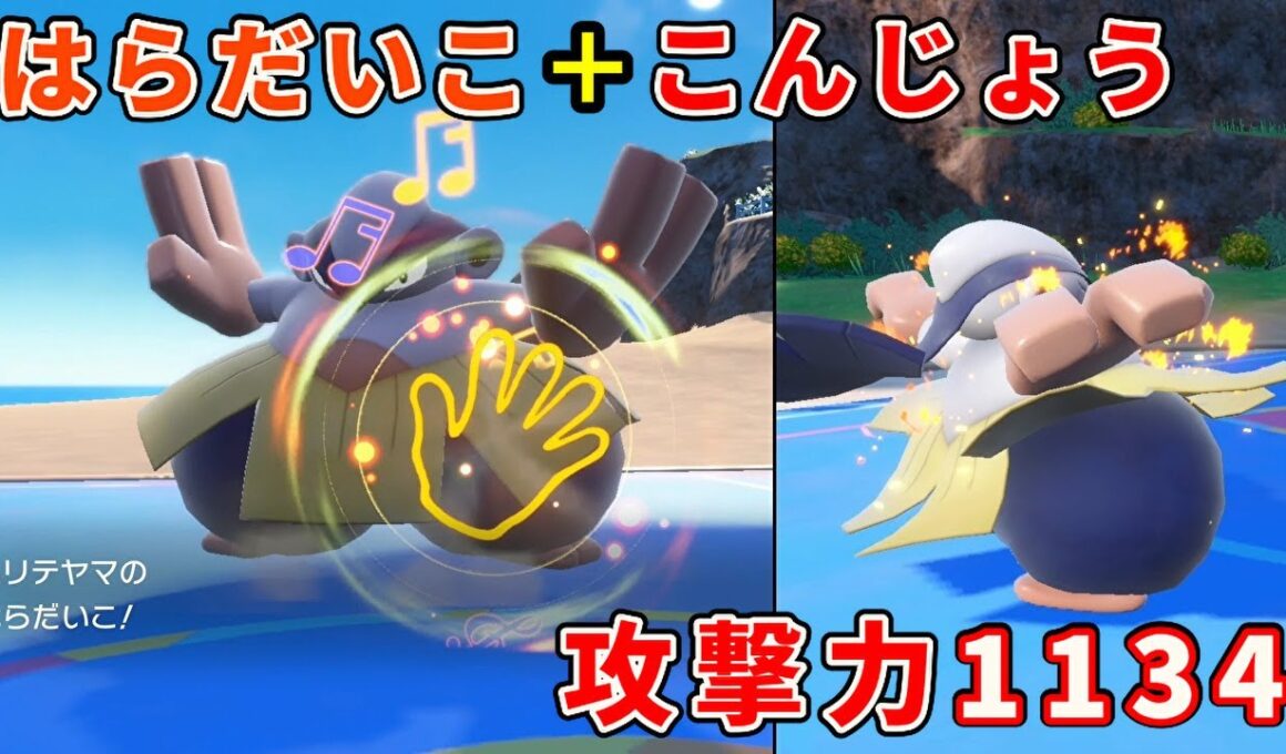 腹太鼓と根性と先制技を併せ持つポケモン「ハリテヤマ」を活躍させたい！【ポケモンSV】