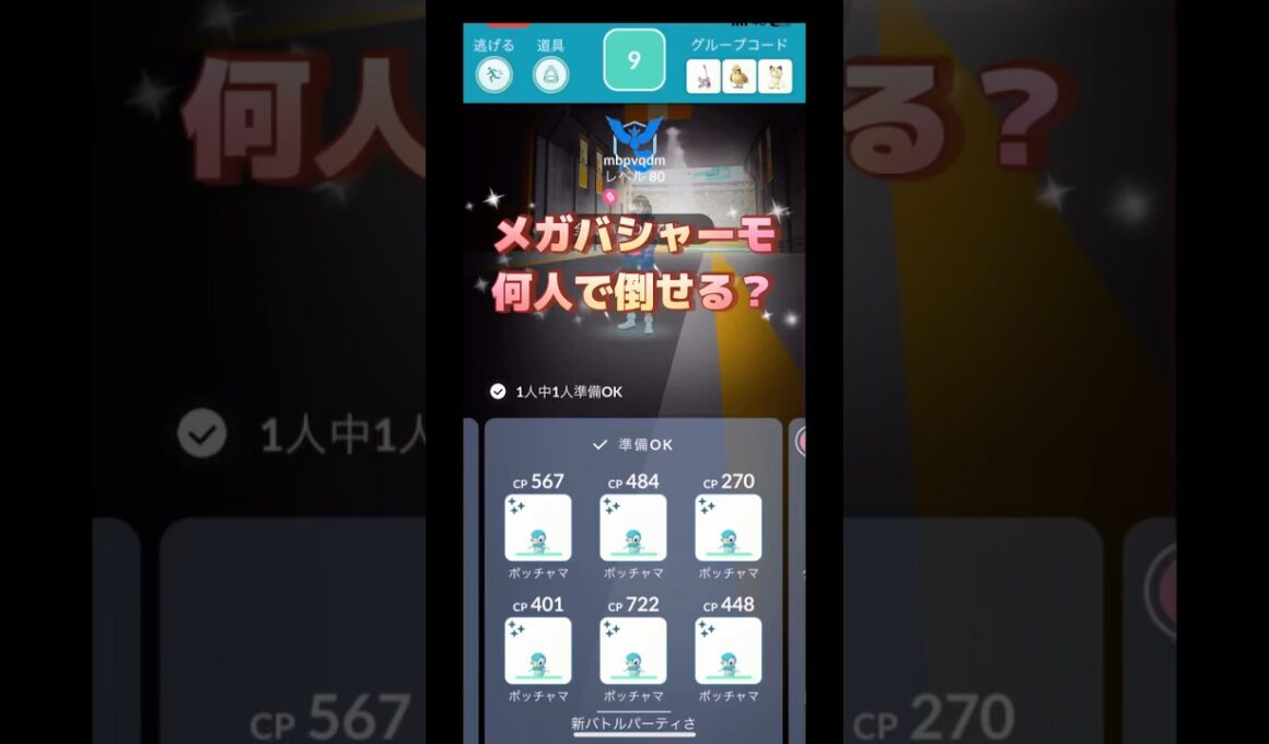 メガバシャーモ何人で倒せる⁉️