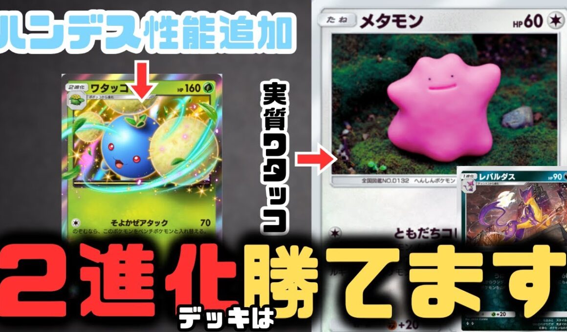 【ポケポケ】ワタッコEX＋妨害＝メタモン、これテストにでます。レパルダスをコピーし妨害するメタモンデッキ【紅蓮ブレイズ/ランクマッチ/Pokémon Trading Card Game Pocket】