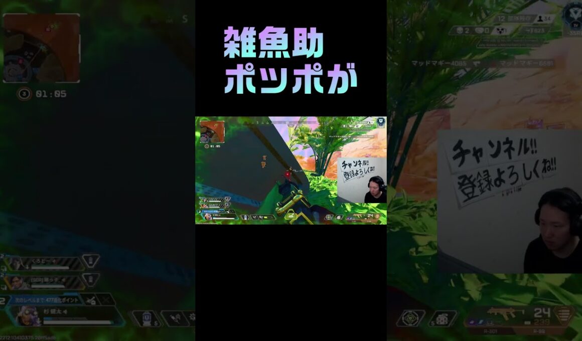雑魚助ポッポが！！　#shorts #杉健太 #apexlegends #apex