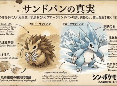 【0028｜サンドパン】鋼鉄の体を手に入れた代償。「丸まれない」アローラサンドパンの悲しき進化と、雪山を生き抜く「氷の爪」