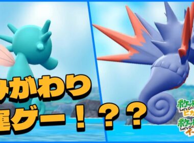 害悪は害悪で返す！ 色違いタッツー＆シードラ ミラー対戦! 【ポケモン ピカブイ】  Shiny Mirror Pokémon
