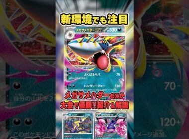 新環境のガチデッキ候補メガサメハダーex！完成度の高い構築が大会で優勝していたので紹介＆解説♪【シティリーグ2026S2】