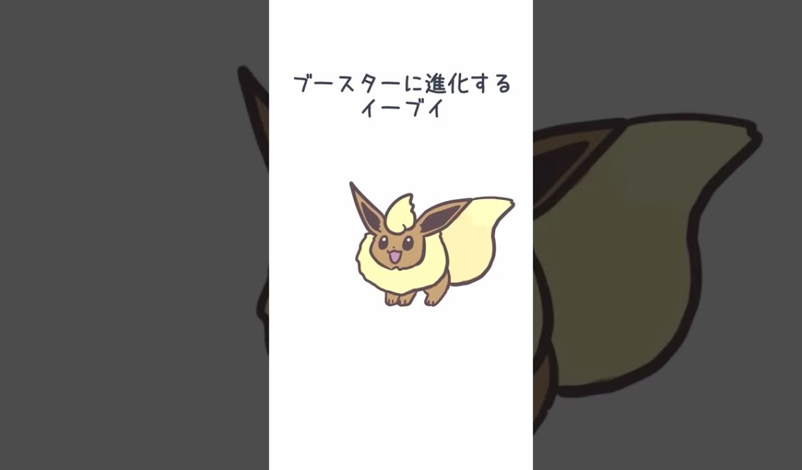 ブースターに進化するイーブイ #ポケモン #イーブイ  #ブースター　#eevee   #pokemon