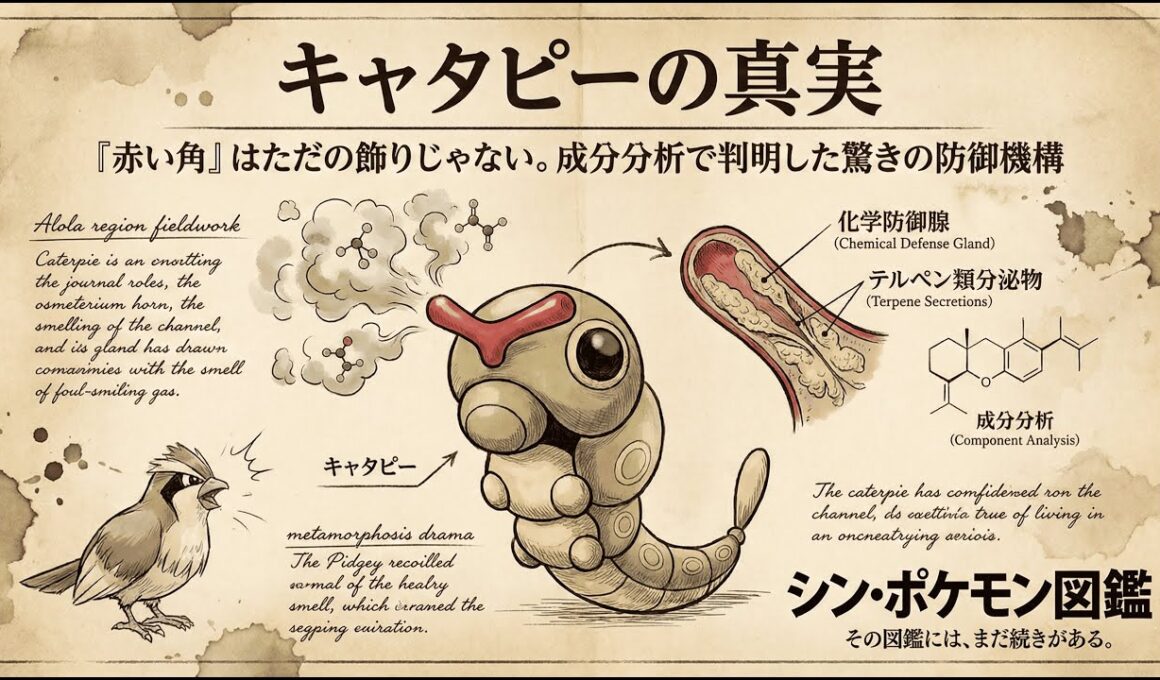 【0010｜キャタピー】「赤い角」はただの飾りじゃない。成分分析で判明した驚きの防御機構