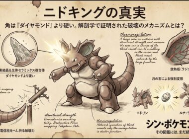 【0034｜ニドキング】ニドキングの角は「ダイヤモンド」より硬い。解剖学で証明された破壊のメカニズムとは？
