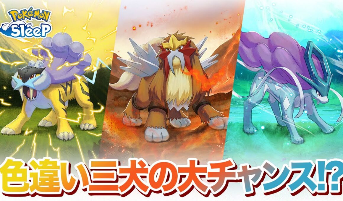 【ポケモンスリープ】ライコウ・エンテイ・スイクンイベントまで約3週間！！