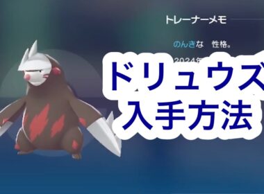【ポケモンZA】ドリュウズ入手方法