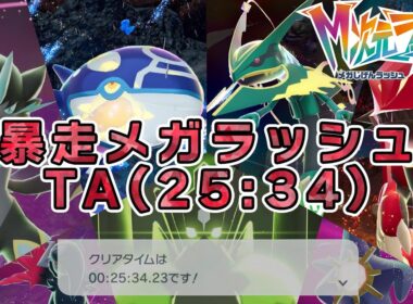 【メガ次元ラッシュ】暴走メガラッシュチャレンジ簡易解説(25:34)【ポケモンZA】