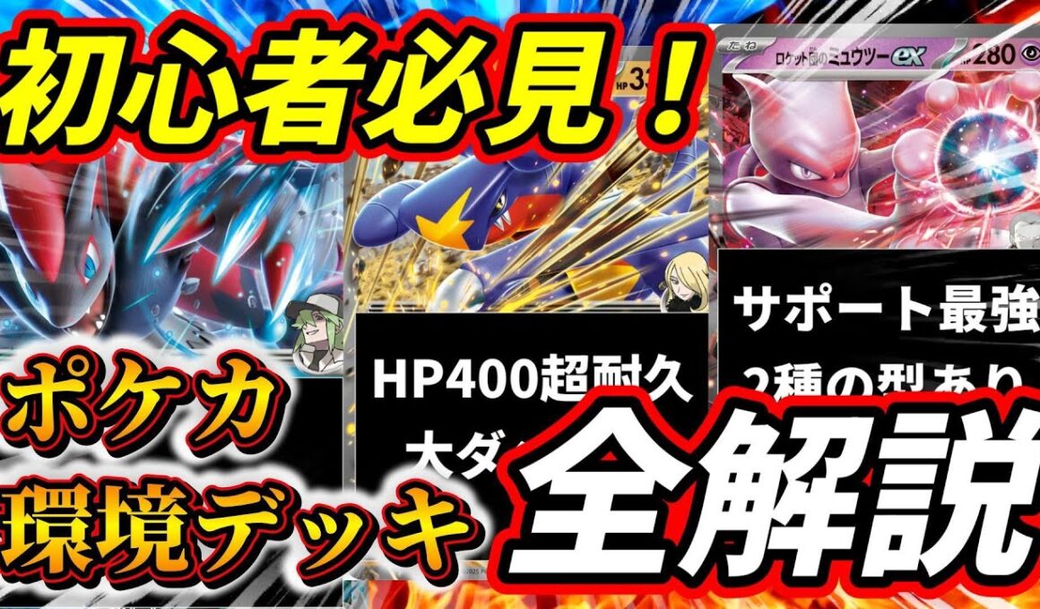 【初心者必見！】ポケカ環境デッキ解説シリーズ第二弾！【ロケット団デッキ / Nのゾロアークex / シロナのガブリアスex】【ポケモンカード】
