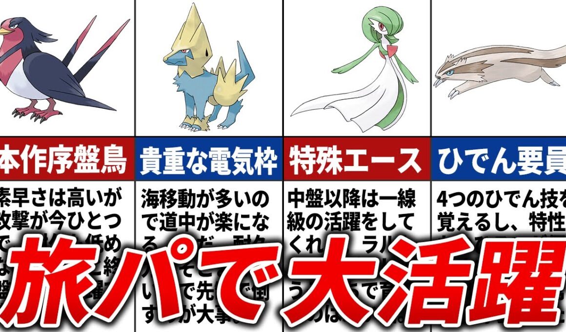 みんなお世話になった旅パポケモン13選【ポケモンRS】