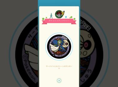 【ポケふたスタンプラリー】 サーナイト ルナトーン のマンホール 頂きました( *˙ω˙*)و ｸﾞｯ!